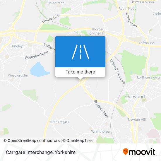 Carrgate Interchange map
