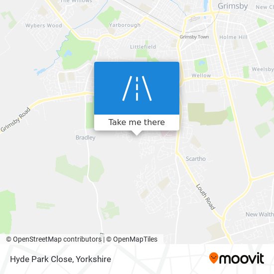 Hyde Park Close map