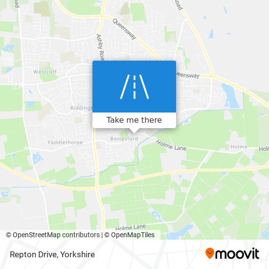 Repton Drive map