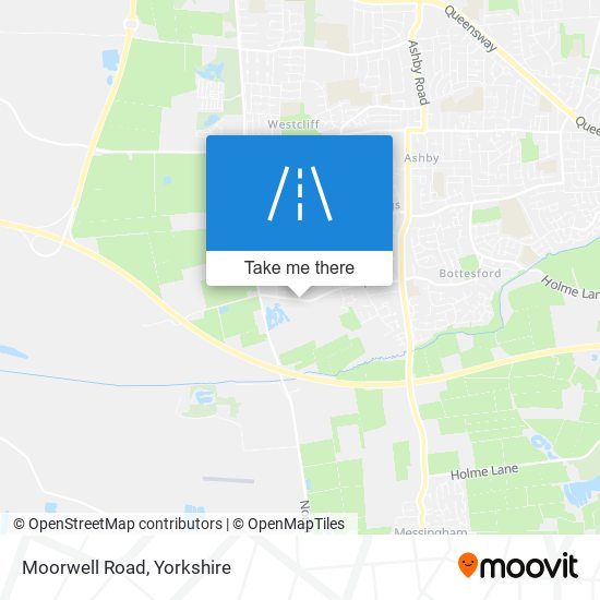 Moorwell Road map