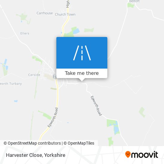 Harvester Close map