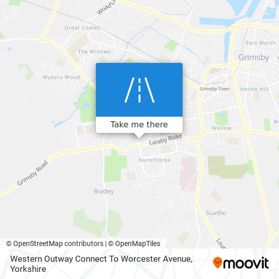 Western Outway Connect To Worcester Avenue map