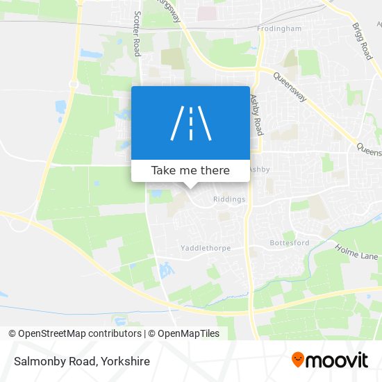 Salmonby Road map