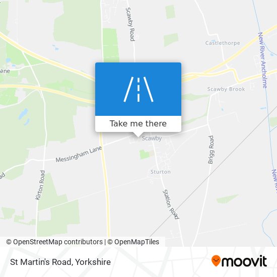 St Martin's Road map
