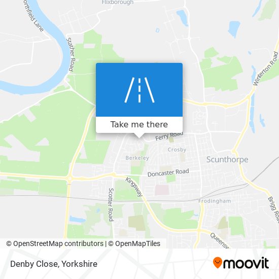Denby Close map
