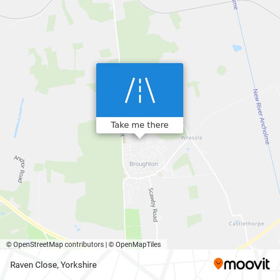 Raven Close map