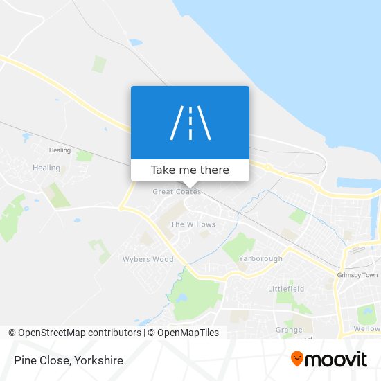 Pine Close map