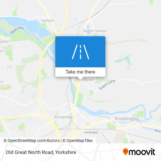 Old Great North Road map