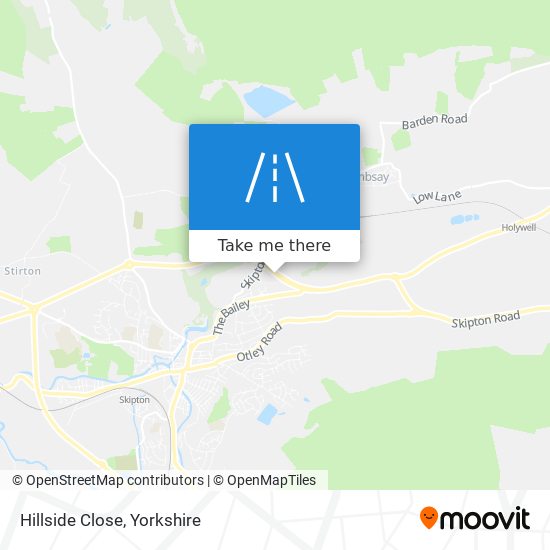 Hillside Close map