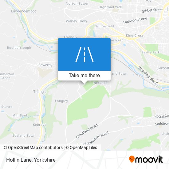 Hollin Lane map