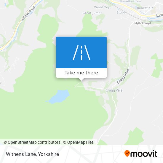Withens Lane map