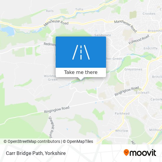 Carr Bridge Path map