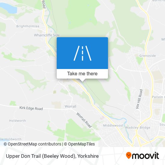 Upper Don Trail (Beeley Wood) map