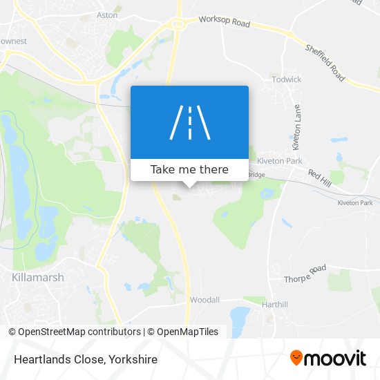 Heartlands Close map