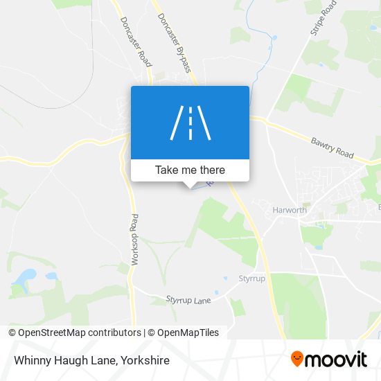 Whinny Haugh Lane map