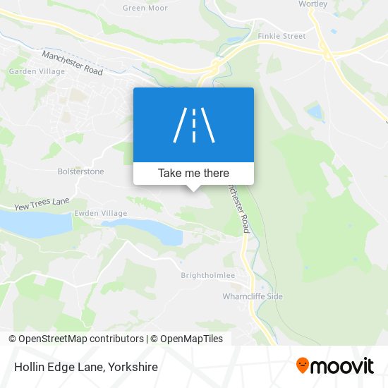 Hollin Edge Lane map