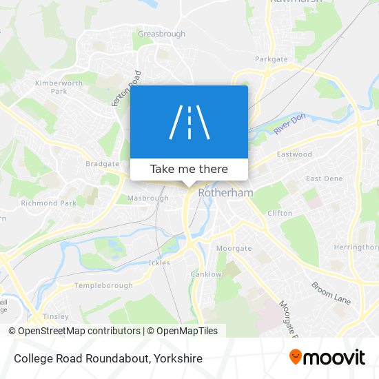 College Road Roundabout map