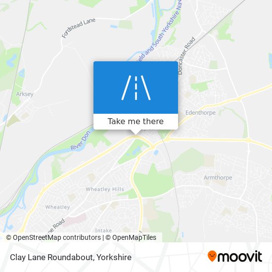 Clay Lane Roundabout map