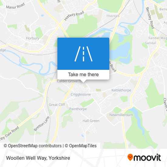 How to get to Woollen Well Way in Crigglestone by Bus or Train?
