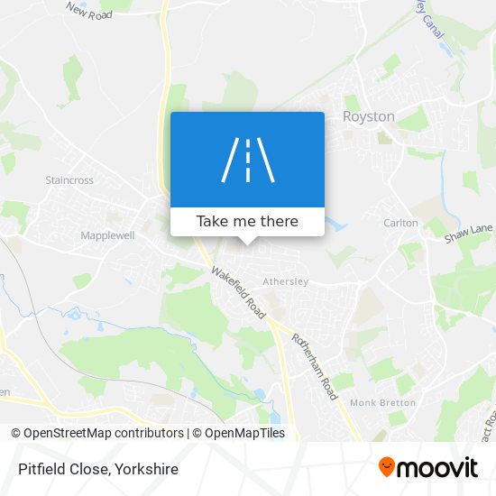 Pitfield Close map