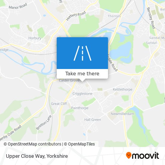 Upper Close Way map