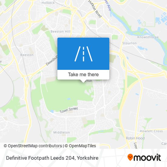 Definitive Footpath Leeds 204 map