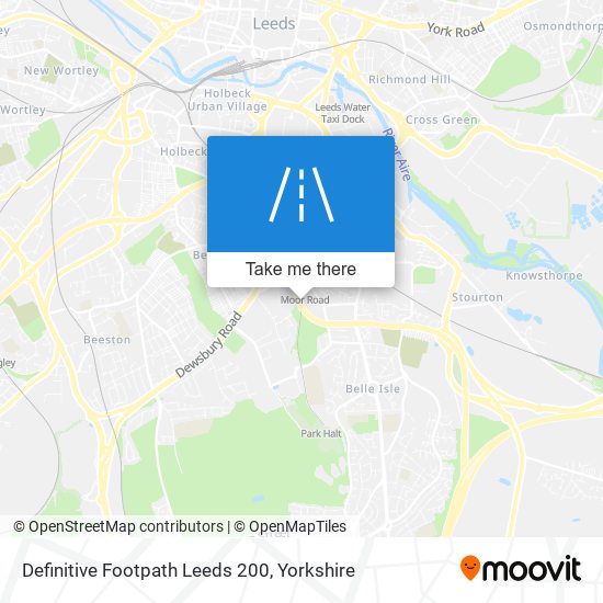 Definitive Footpath Leeds 200 map