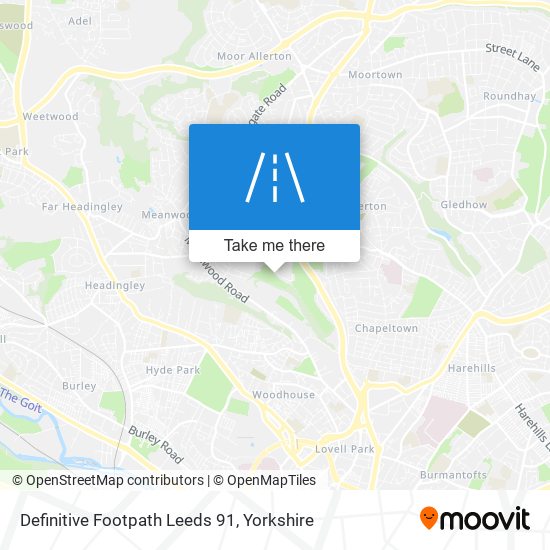 Definitive Footpath Leeds 91 map
