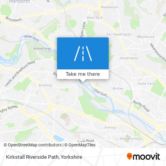 Kirkstall Riverside Path map