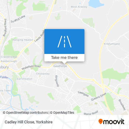 Cadley Hill Close map