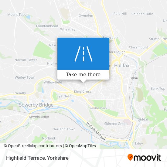 Highfield Terrace map