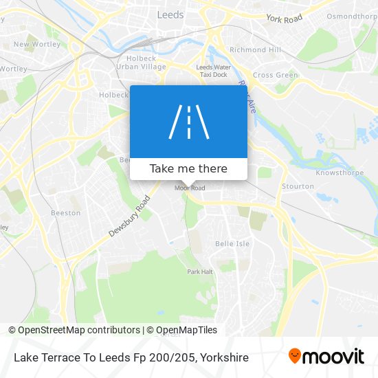 Lake Terrace To Leeds Fp 200 / 205 map