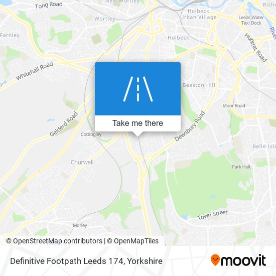 Definitive Footpath Leeds 174 map