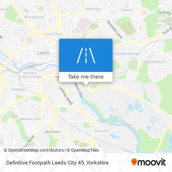 Definitive Footpath Leeds City 45 map