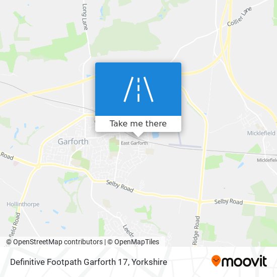 Definitive Footpath Garforth 17 map