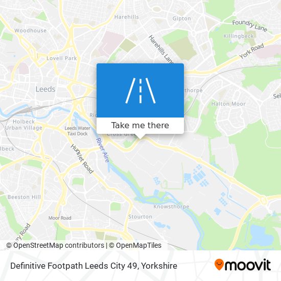 Definitive Footpath Leeds City 49 map