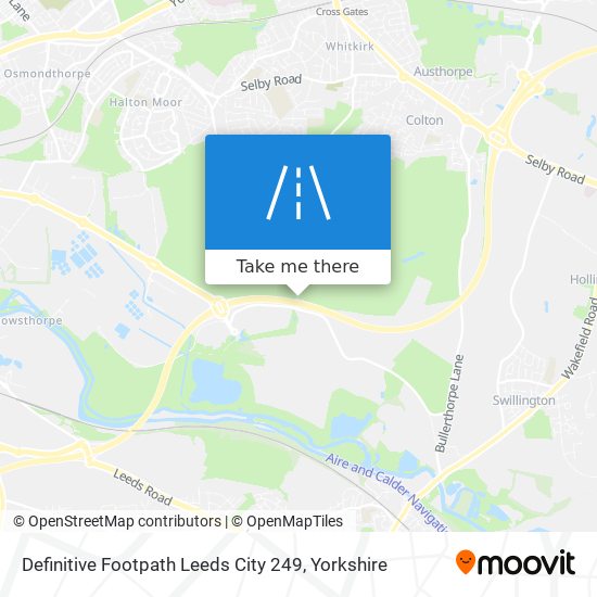 Definitive Footpath Leeds City 249 map