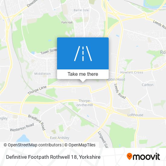 Definitive Footpath Rothwell 18 map