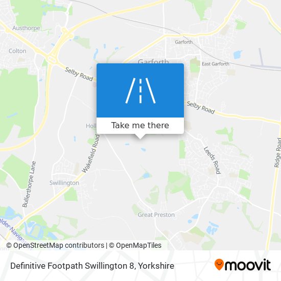 Definitive Footpath Swillington 8 map