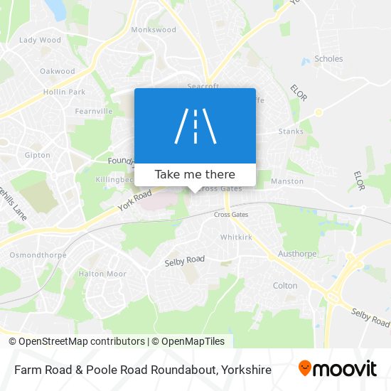 Farm Road & Poole Road Roundabout map