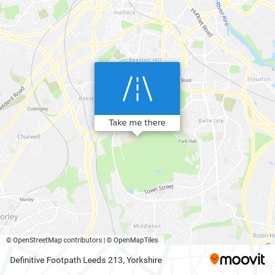 Definitive Footpath Leeds 213 map