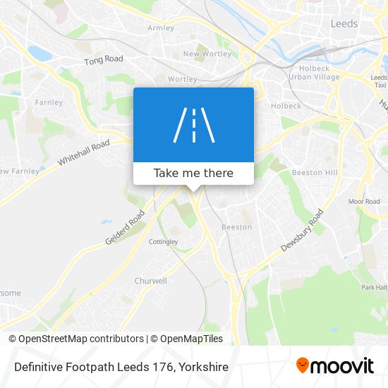 Definitive Footpath Leeds 176 map