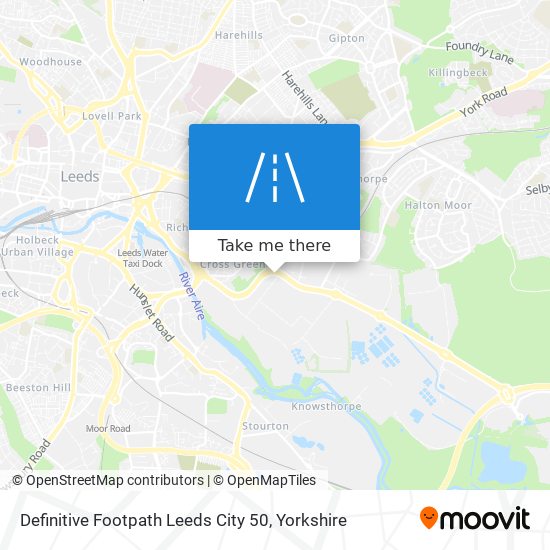 Definitive Footpath Leeds City 50 map
