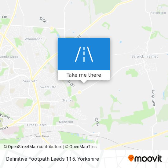 Definitive Footpath Leeds 115 map