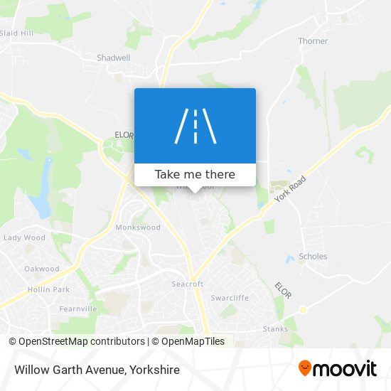 Willow Garth Avenue map