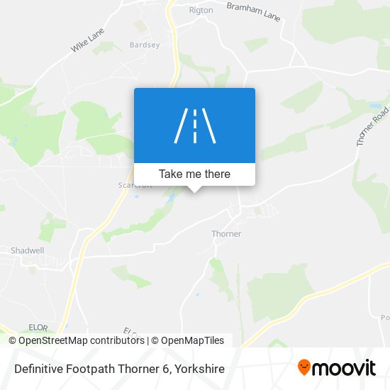 Definitive Footpath Thorner 6 map