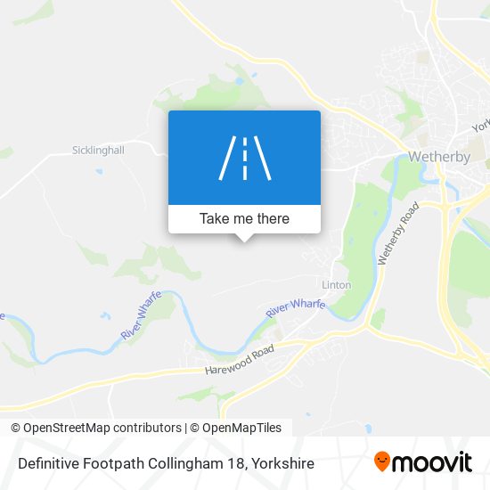 Definitive Footpath Collingham 18 map