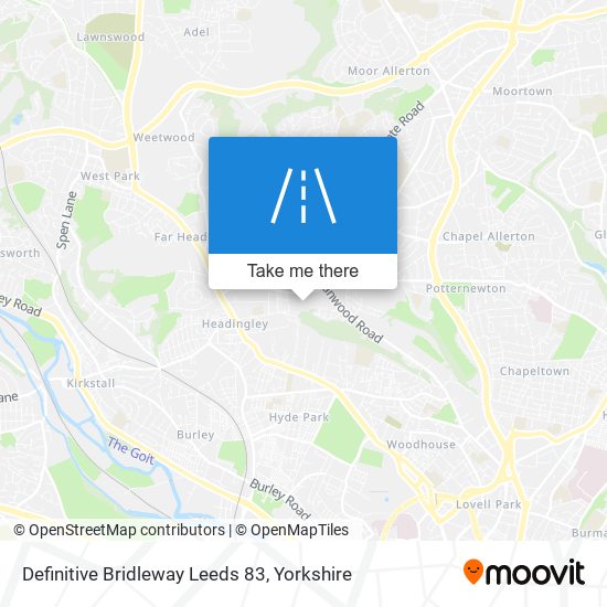 Definitive Bridleway Leeds 83 map