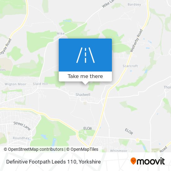 Definitive Footpath Leeds 110 map
