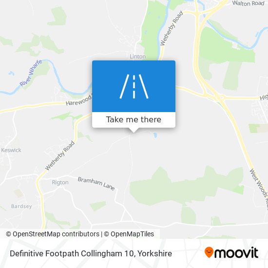 Definitive Footpath Collingham 10 map